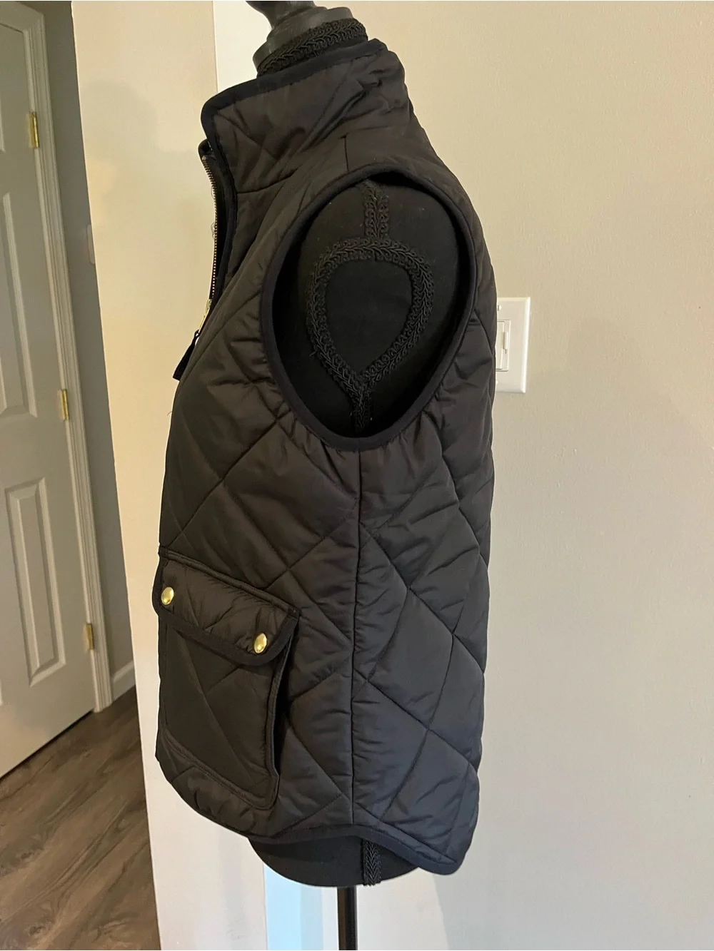 J.Crew Black Quilted Puffer Vest Extra Small
